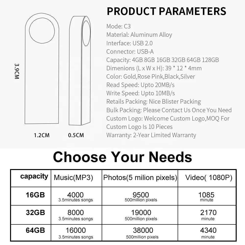 USB-C SSD-fodral för M.2 16 GBPs